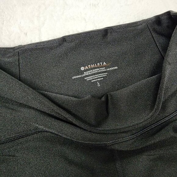 Athleta Elation Sheen Tight Leggings Black Size Large - Picture 8 of 9